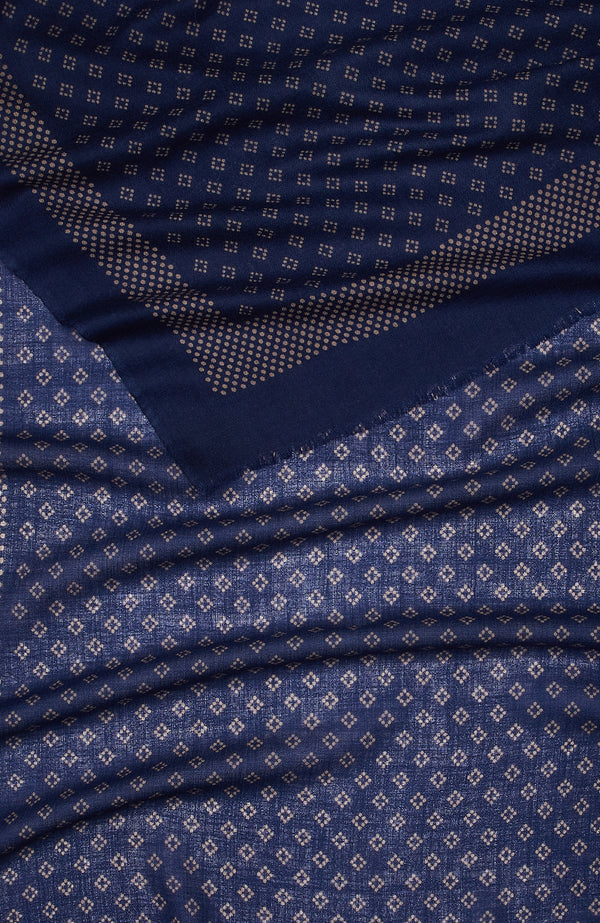 Unisex Navy Blue Shawl