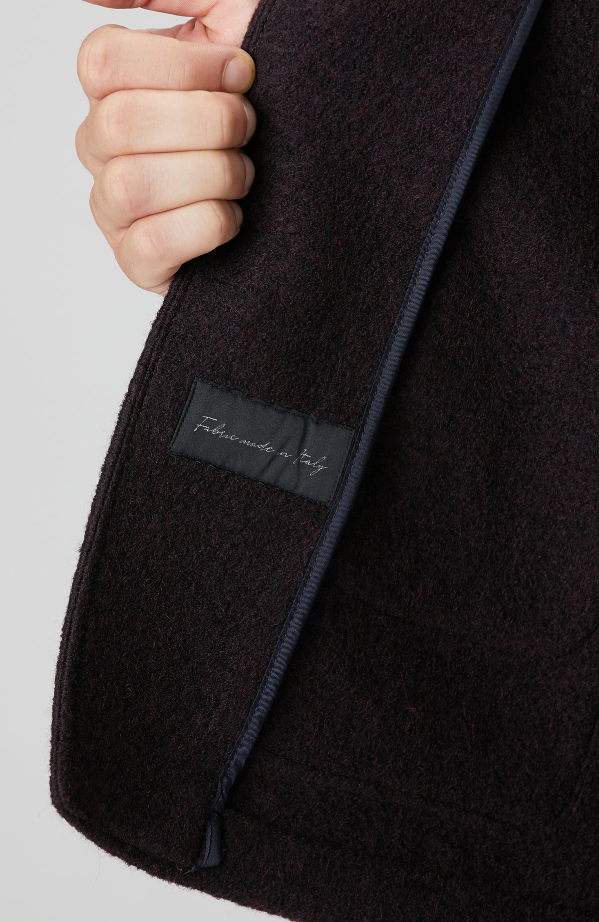 MEN'S Burgundy Knitted Wool Jacket