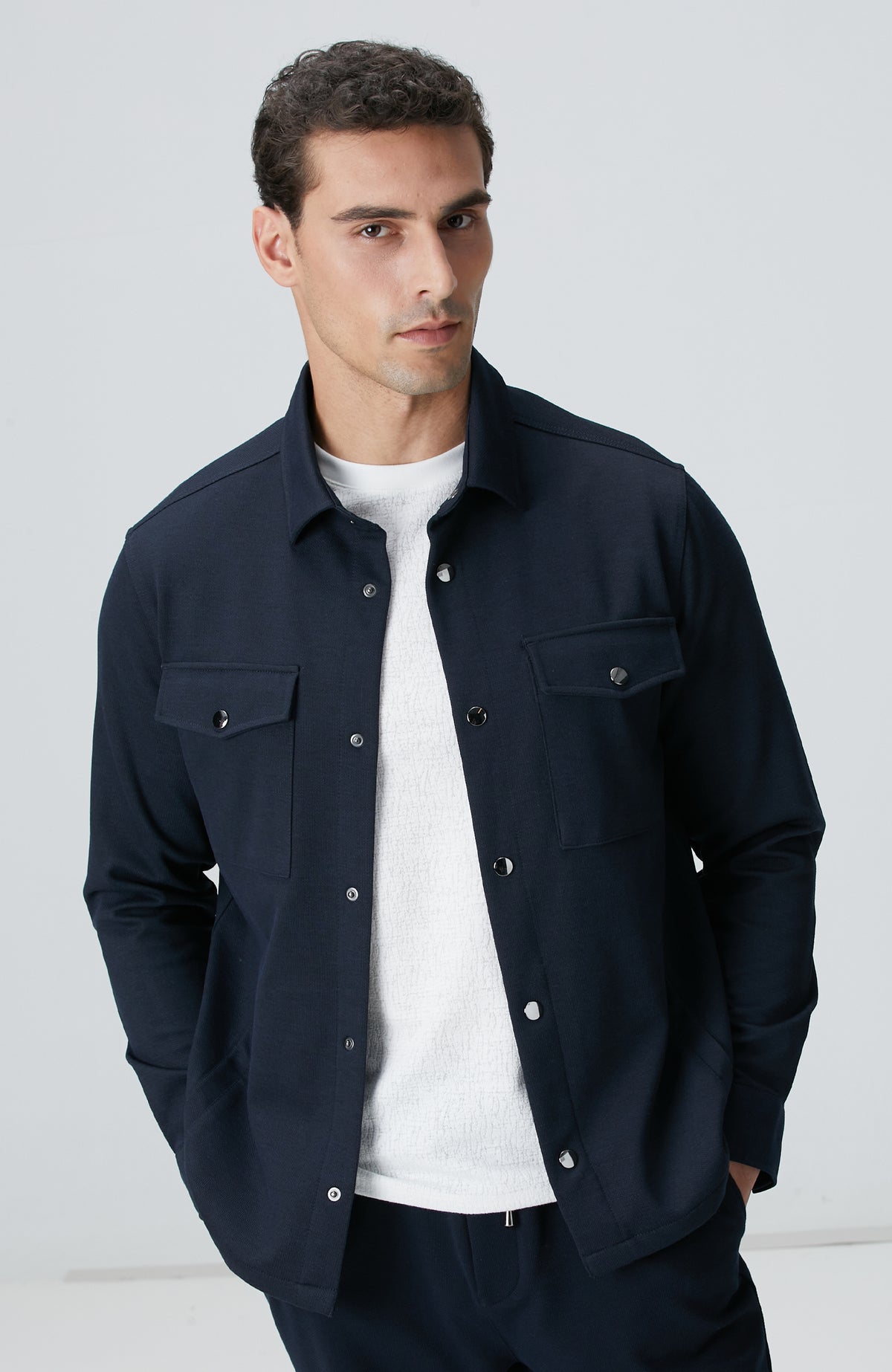 MEN'S Navy Blue Outer Shirt