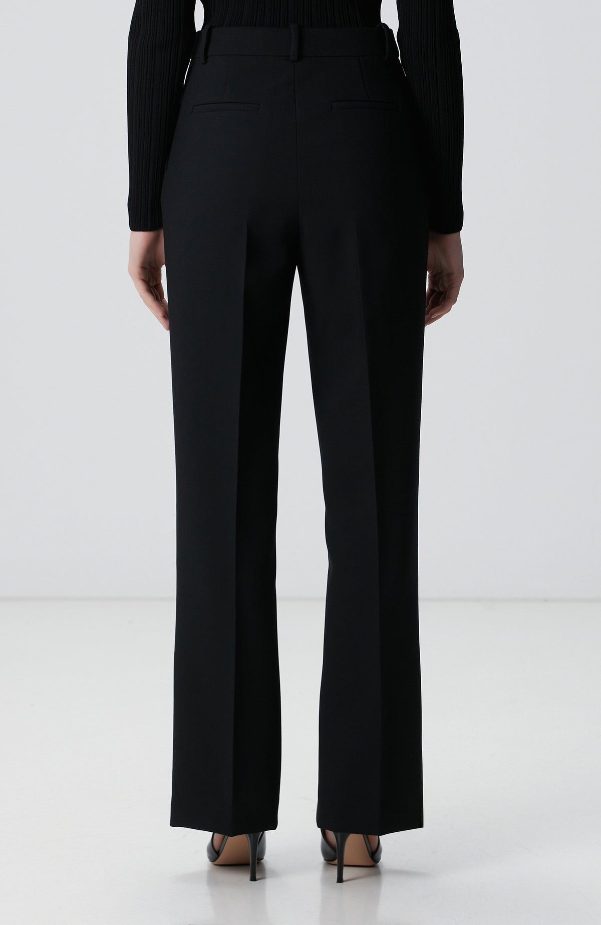 WOMEN'S Black Leg Slit Pants