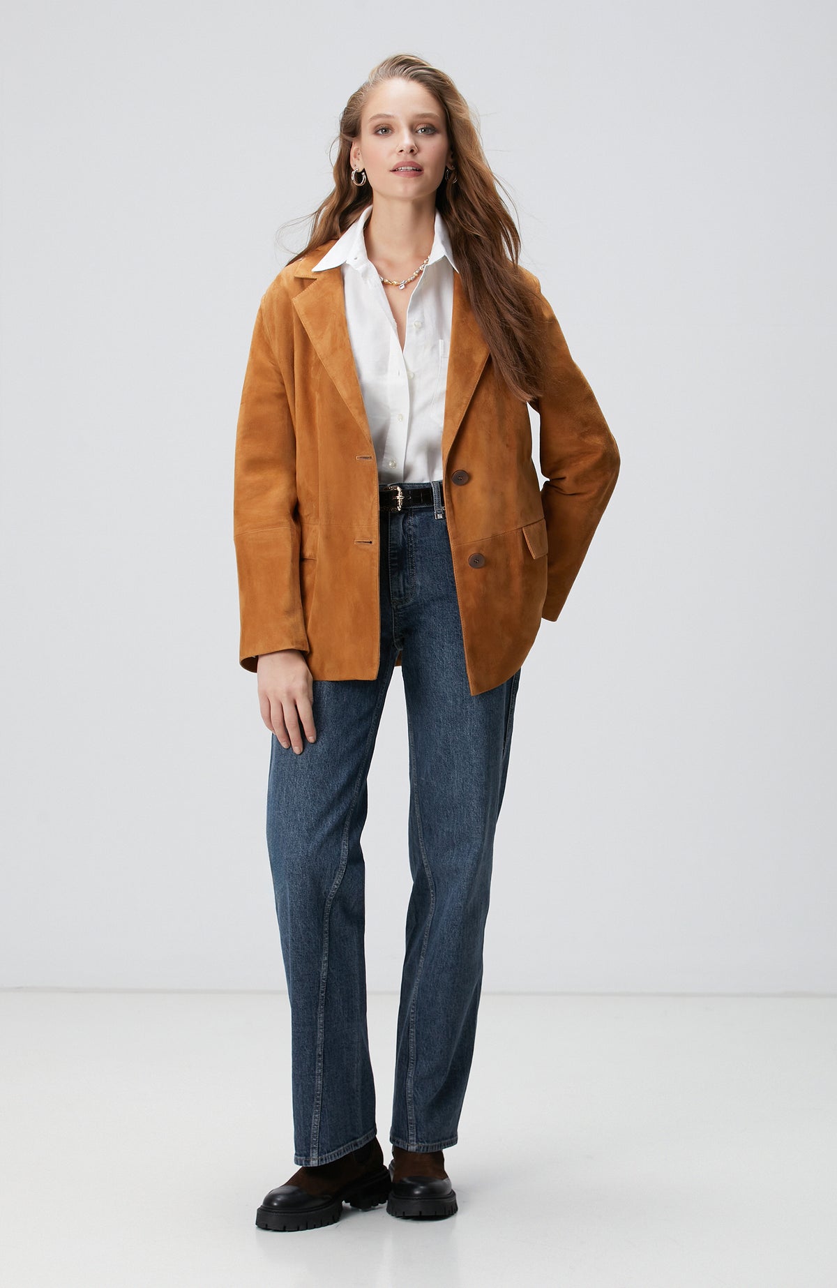 WOMEN'S White Oxford Shirt