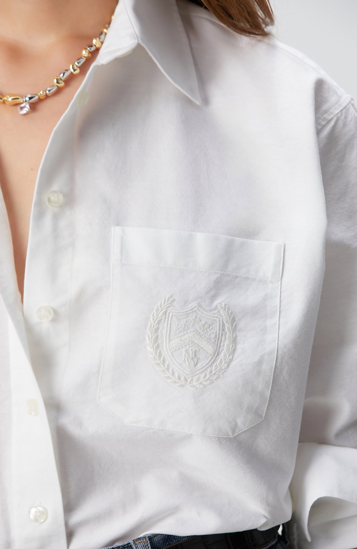 WOMEN'S White Oxford Shirt