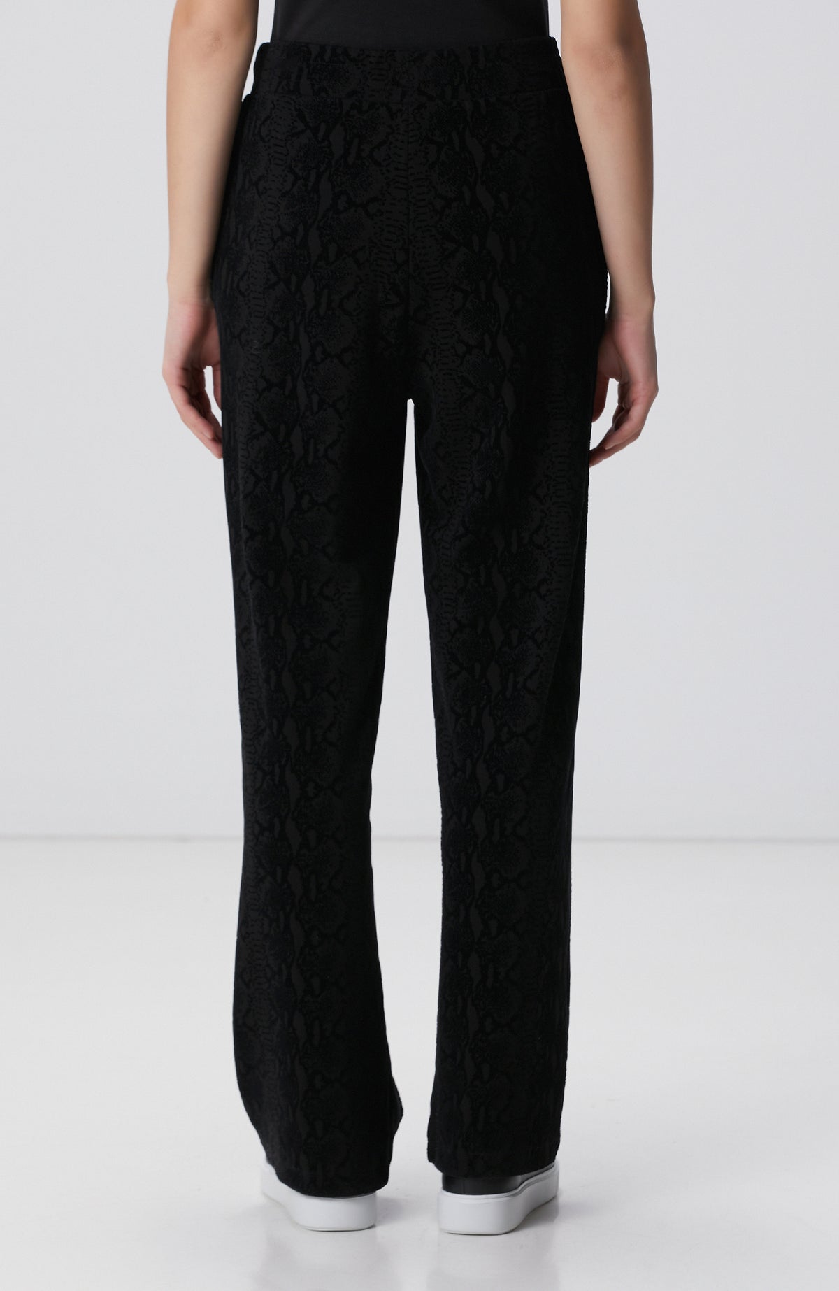 WOMEN'S Black Printed Tracksuit