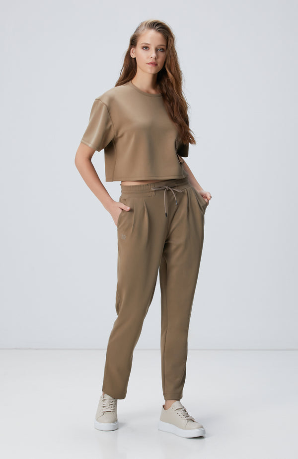 WOMEN'S Khaki Modal Blended Tracksuit