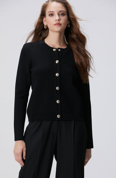 WOMEN'S Black Knit Jacket