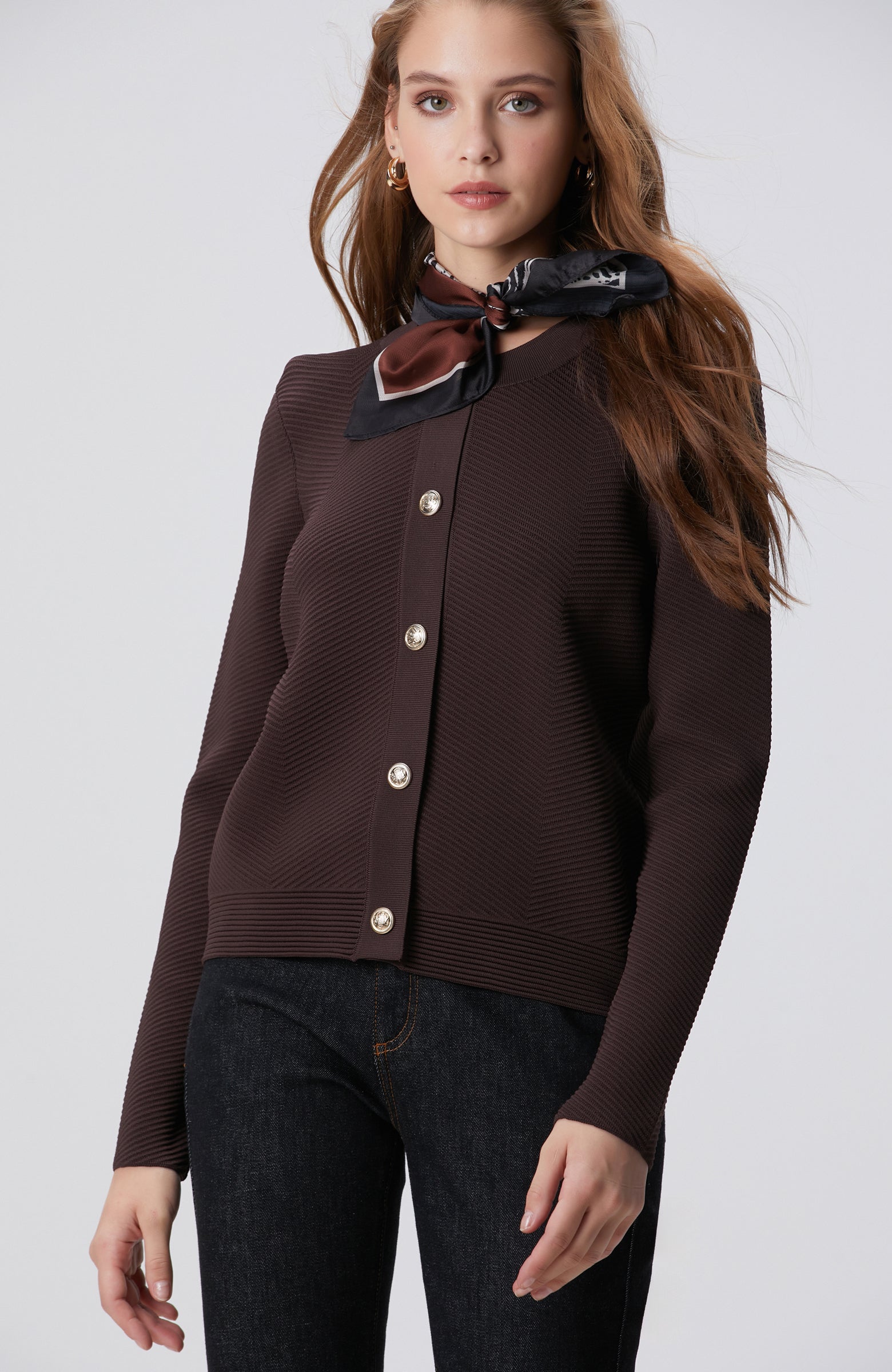 WOMEN'S Brown Knit Jacket – Network Jordan