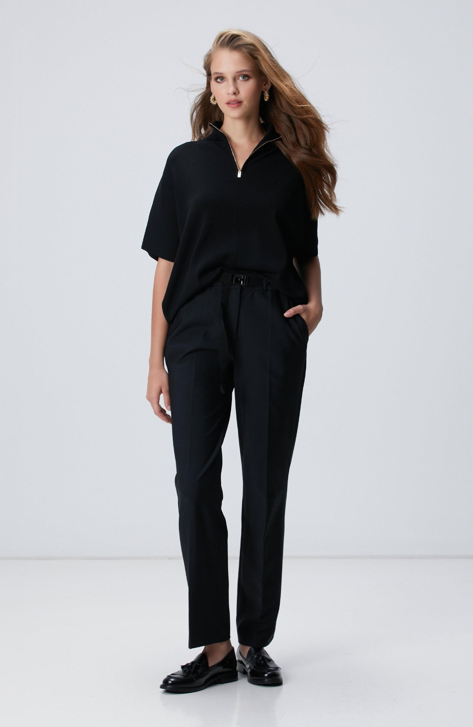 WOMEN'S N-Tech Black Belt Detailed Pants – Network Jordan