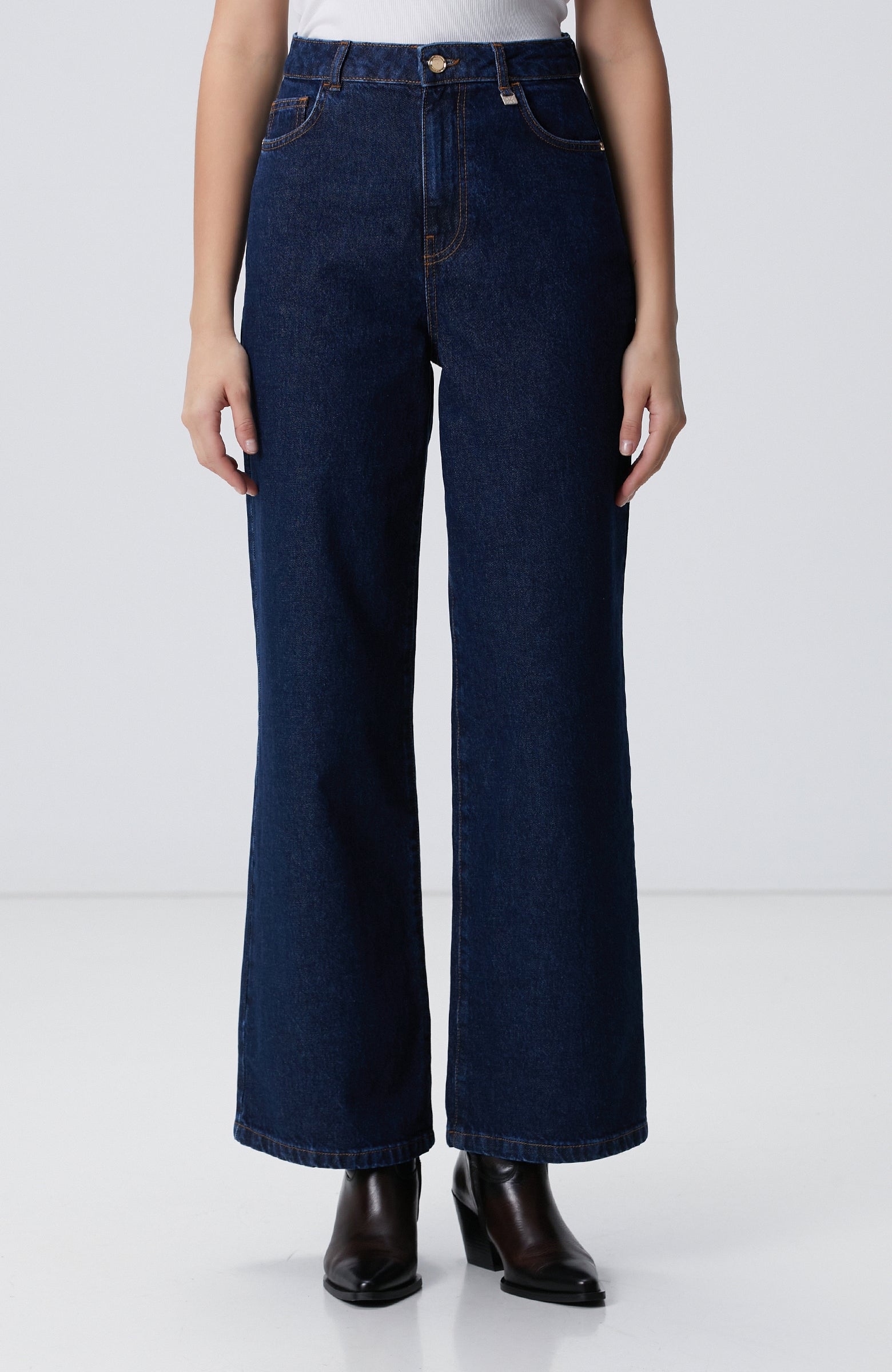 WOMEN'S Navy Blue Denim Pants – Network Jordan