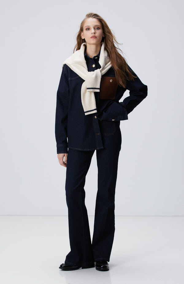 WOMEN'S Navy Blue Denim Pants