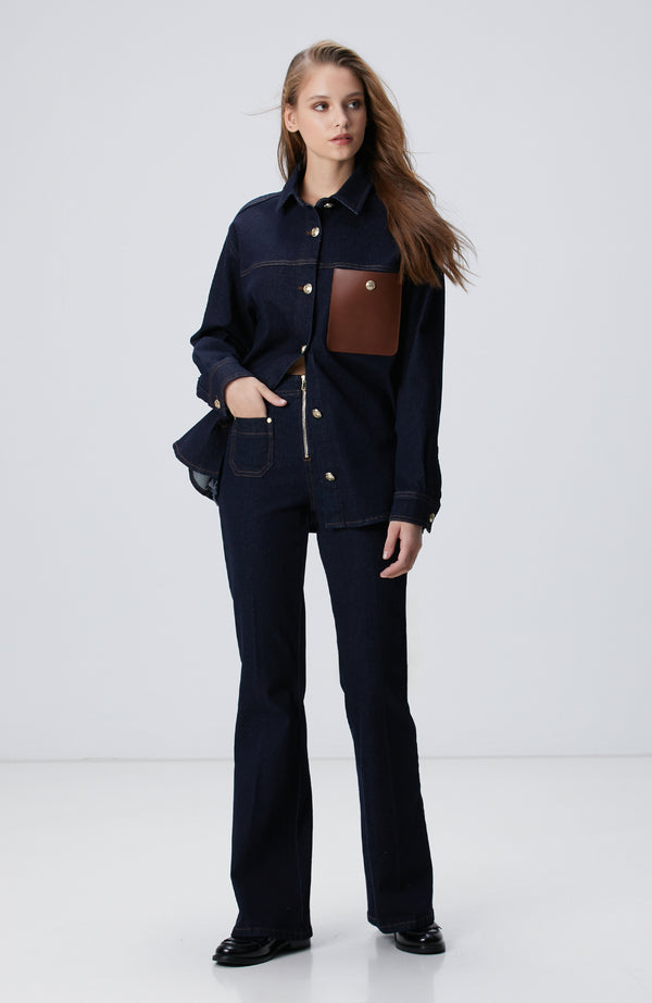 WOMEN'S Navy Blue Denim Pants