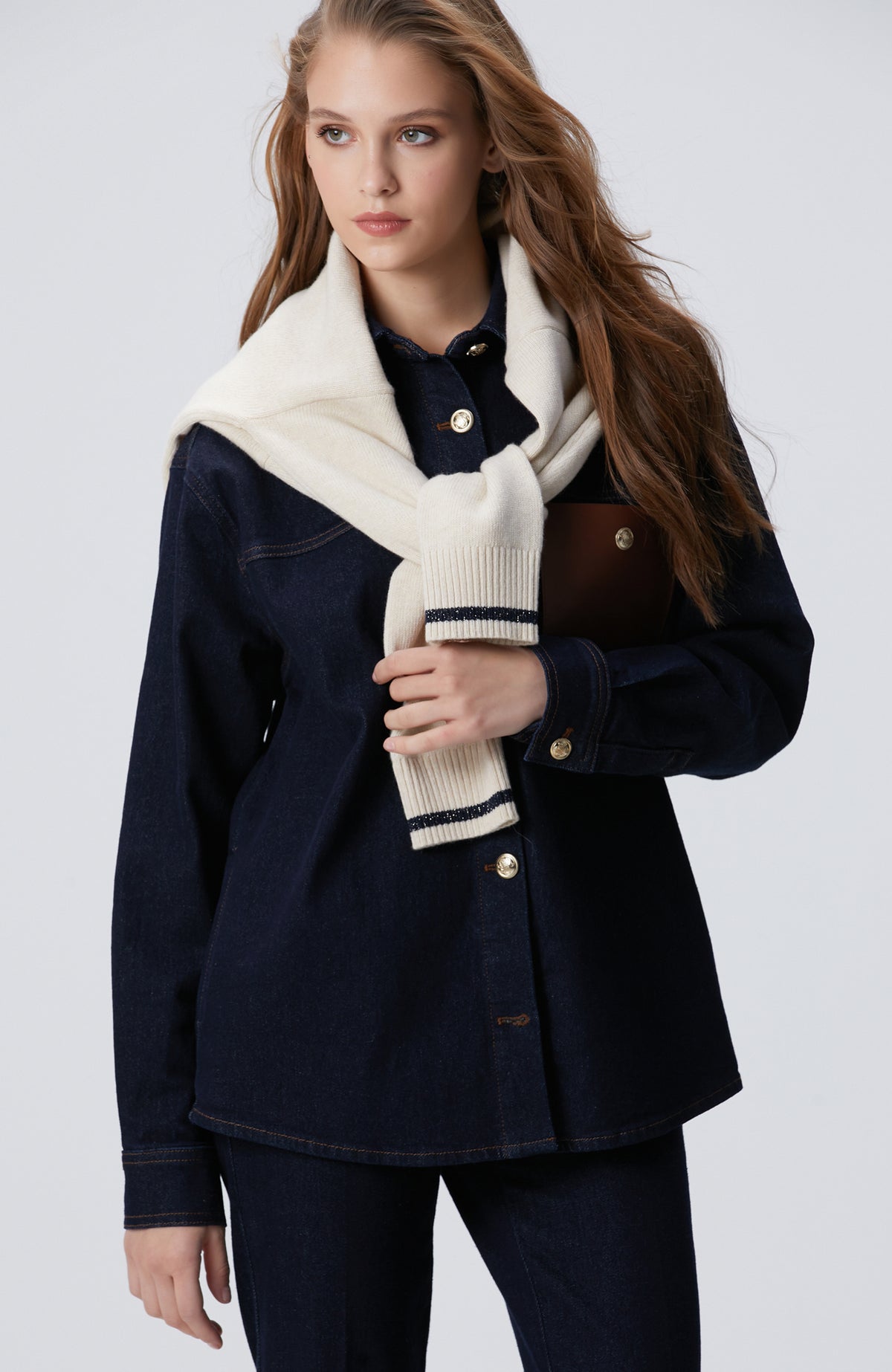 WOMEN'S Blue Denim Shirt