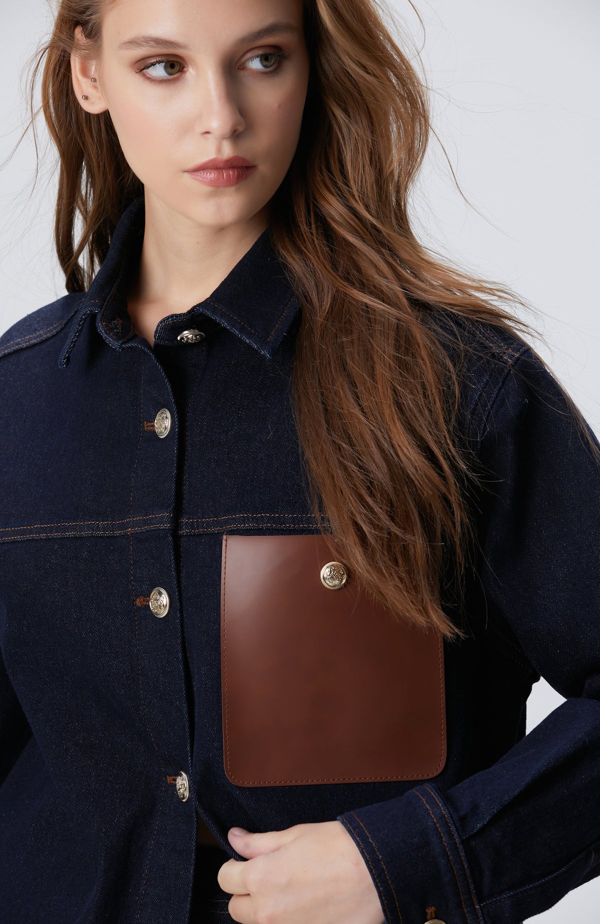 WOMEN'S Blue Denim Shirt