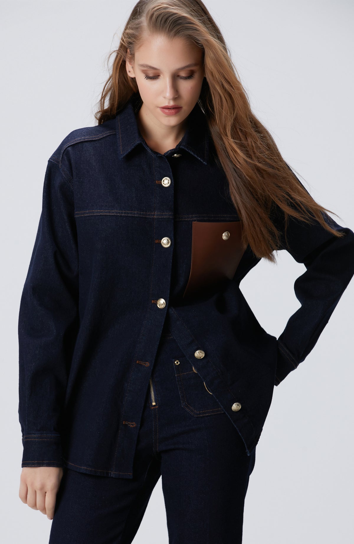 WOMEN'S Blue Denim Shirt