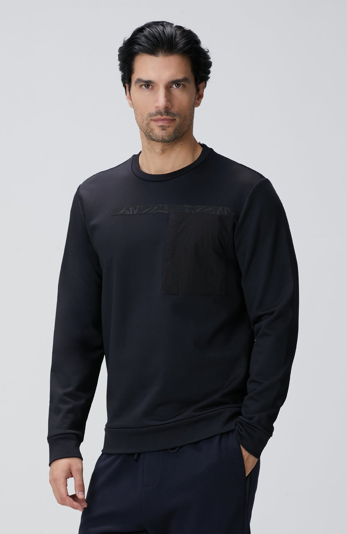 MEN'S Black Printed Sweatshirt