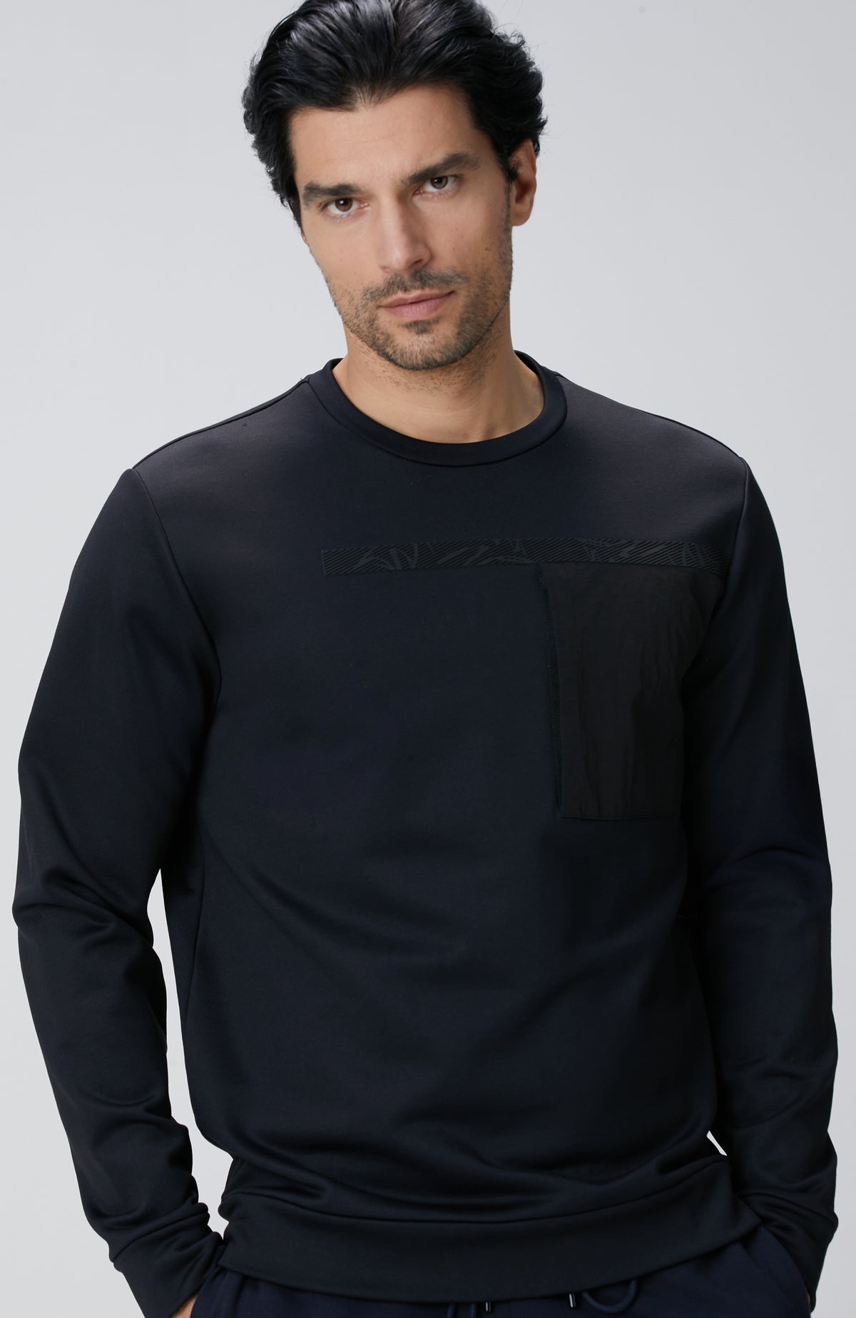 MEN'S Black Printed Sweatshirt