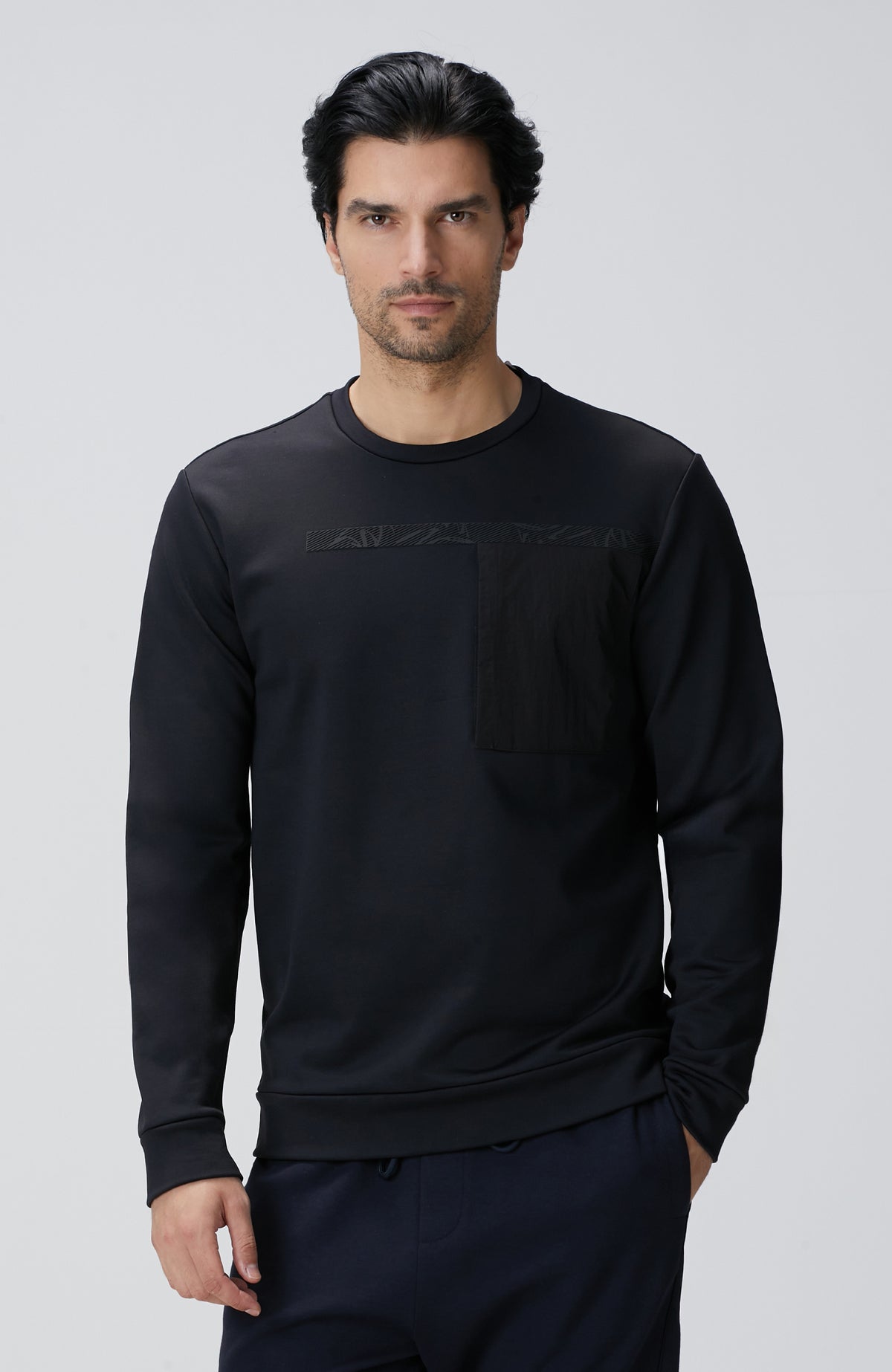 MEN'S Black Printed Sweatshirt