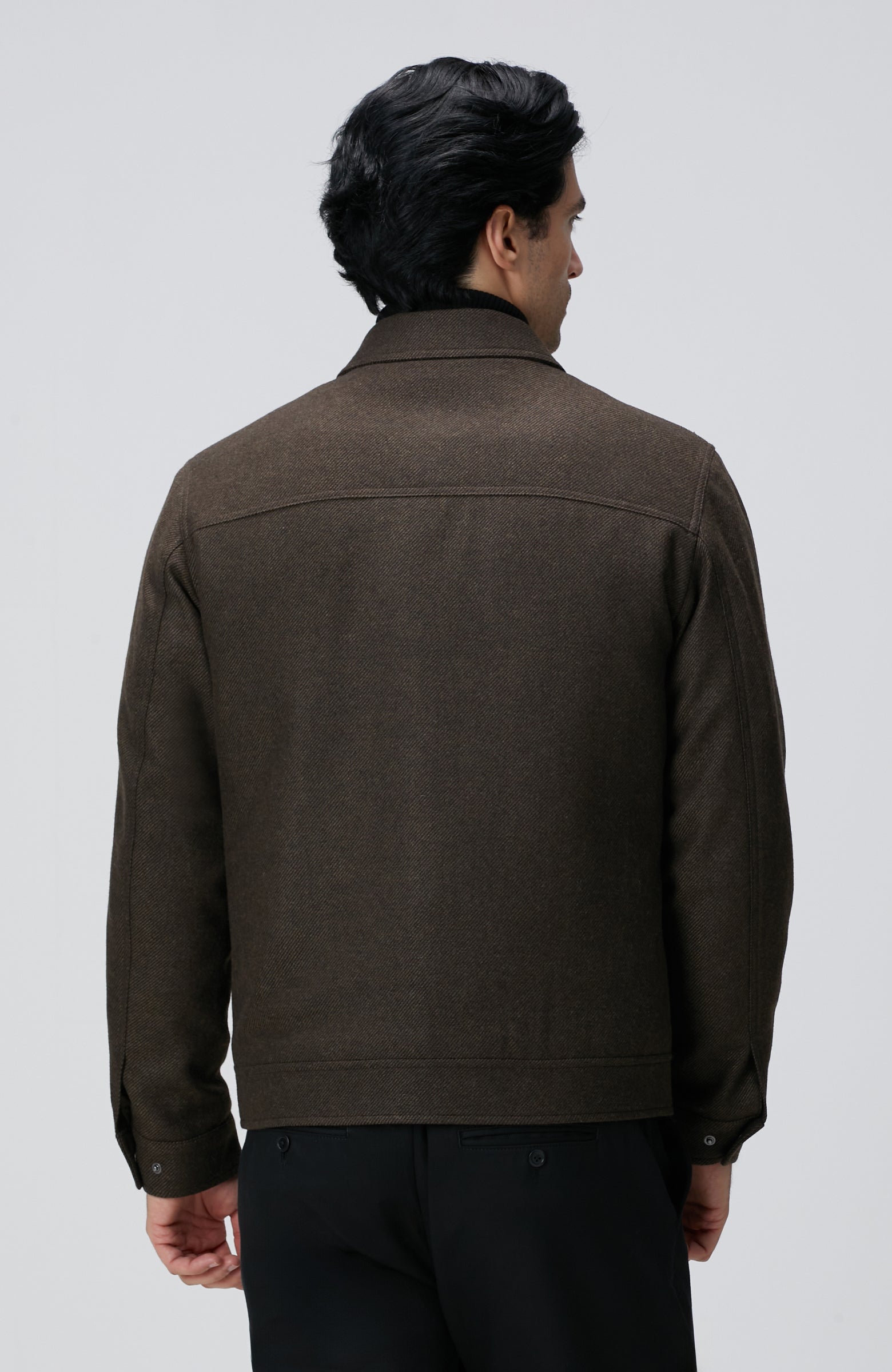 MEN'S Khaki Wool Blend Coat