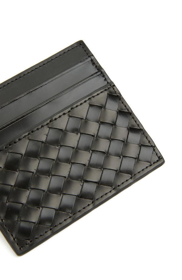 MEN'S Black Knitted Patterned Card Holder